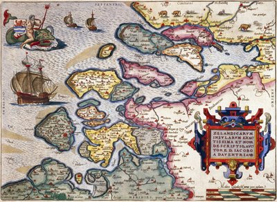 Mappa di Zeeland, c.1560 da Abraham Ortelius